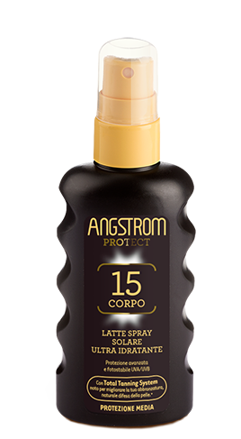 Angstrom latte spray solare ultra idratante protezione 15 175ml