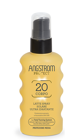 Angstrom latte spray solare ultra idratante protezione 20 175ml